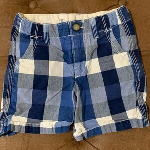 GAP Blue and White Plaid Shorts